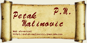 Petak Malinović vizit kartica